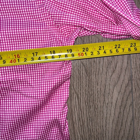 ETON Fuchsia Raspberry Gingham Slim Fit Button Up Shirt Size 38 Neck Size 15 - Picture 9 of 14
